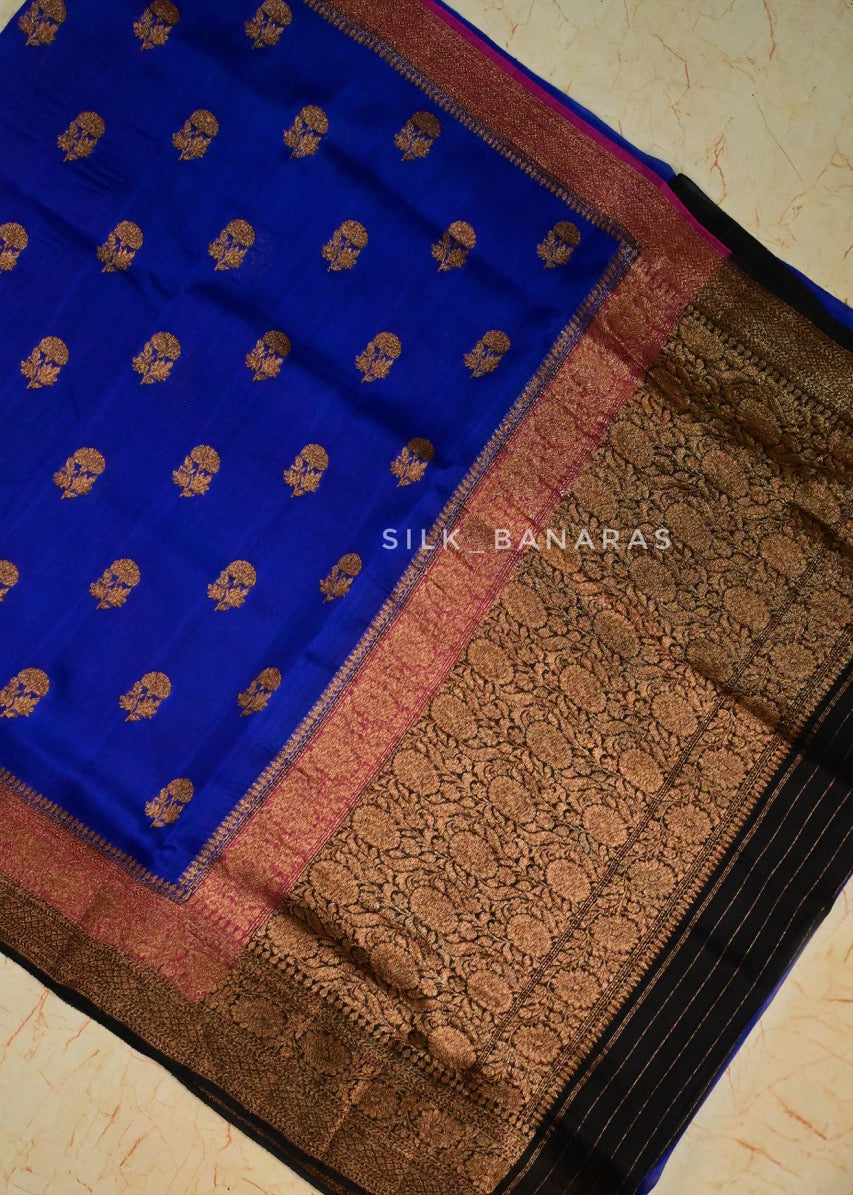 Kora Silk Antique Zari Triple Shade Saree