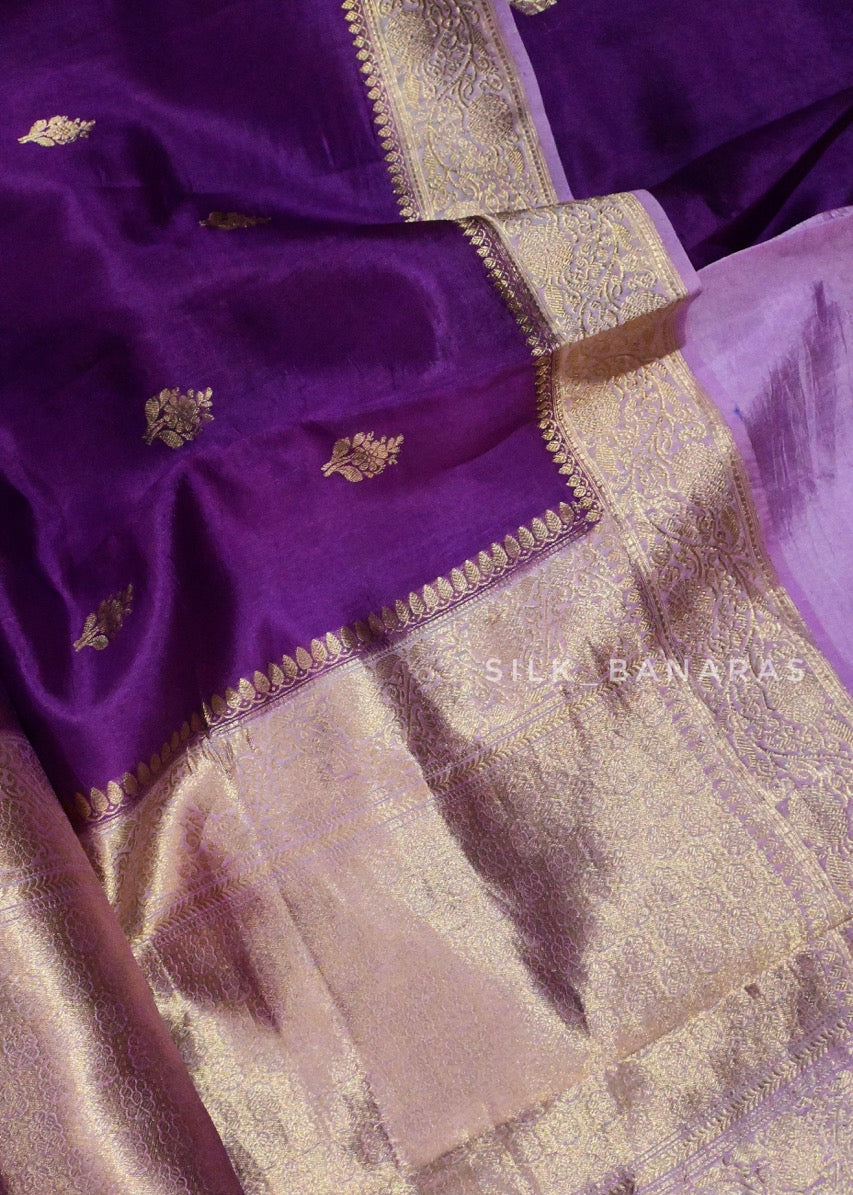 Purple Lightweight Silk Saree