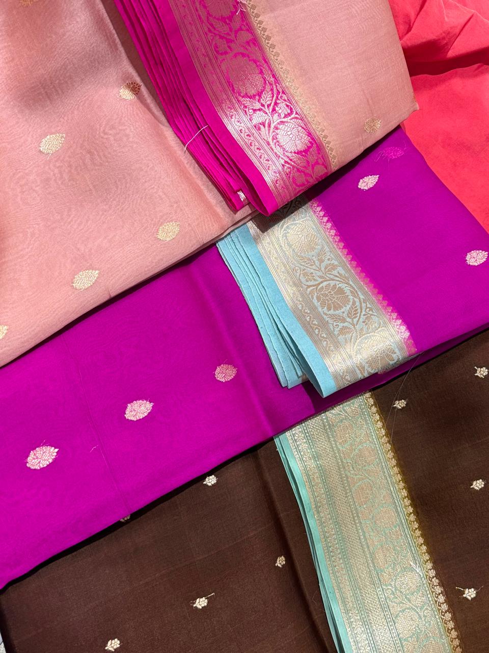 Pure Kora Organza Sarees