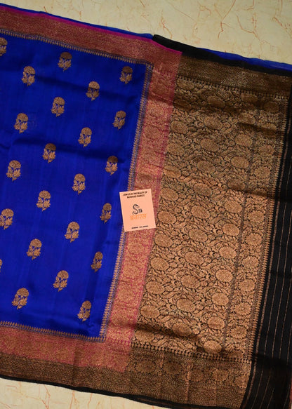 Kora Silk Antique Zari Triple Shade Saree