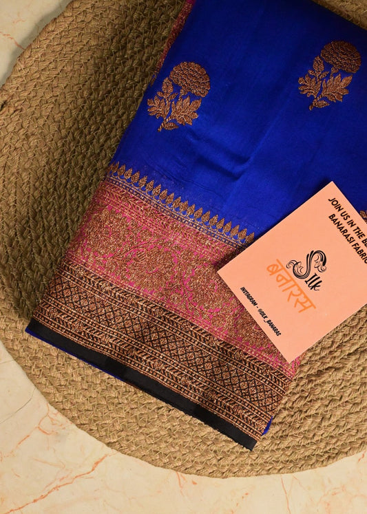 Kora Silk Antique Zari Triple Shade Saree