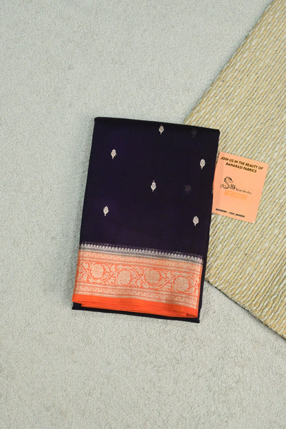 Handwoven pure organza silk saree in contrast shade