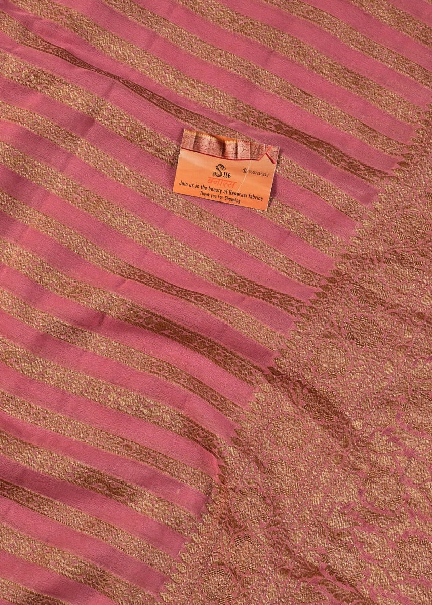 Onion Pink Georgette Saree