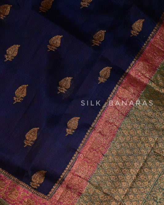 Triple Shade Handwoven Kora Organza Saree