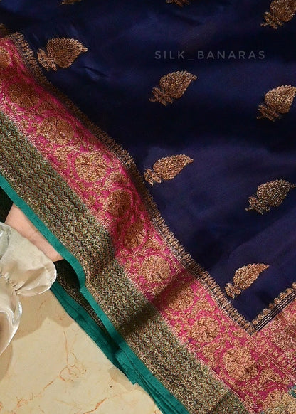 Triple Shade Handwoven Kora Organza Saree
