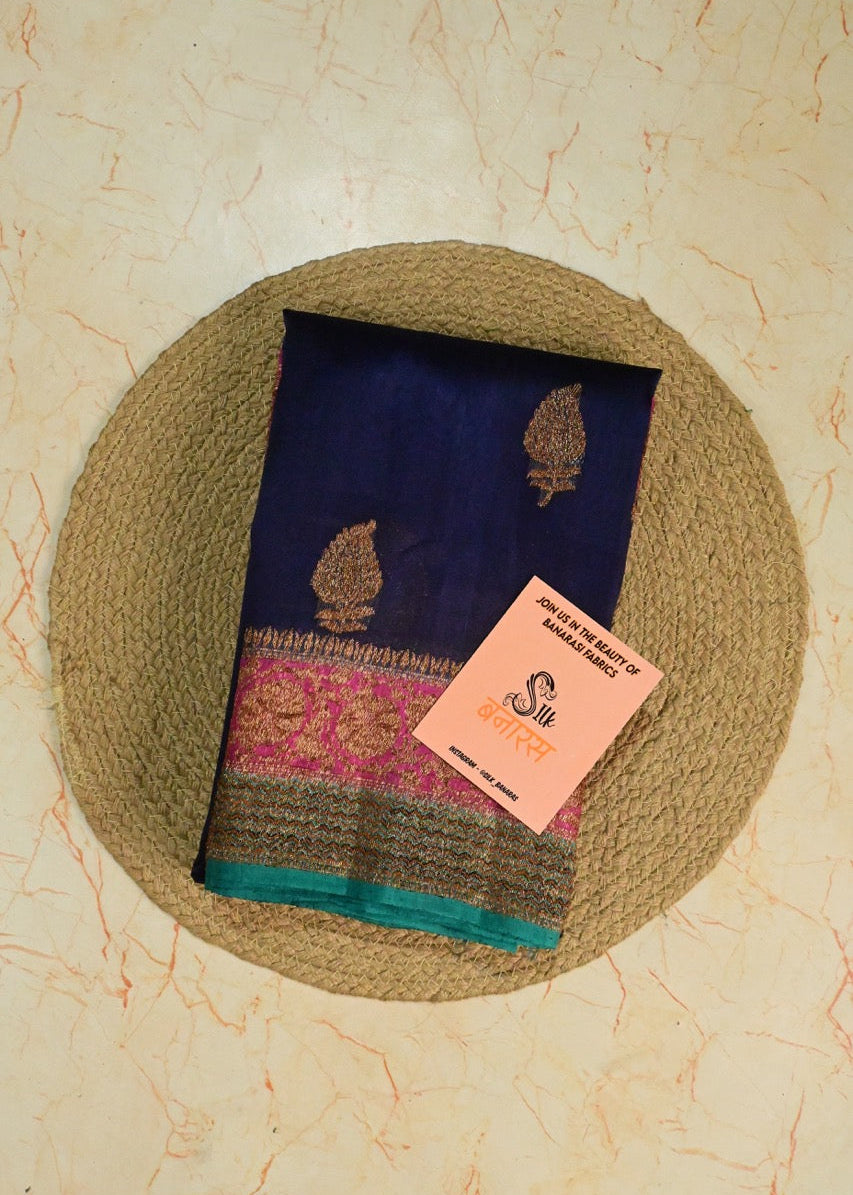 Triple Shade Handwoven Kora Organza Saree