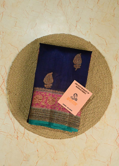 Triple Shade Handwoven Kora Organza Saree