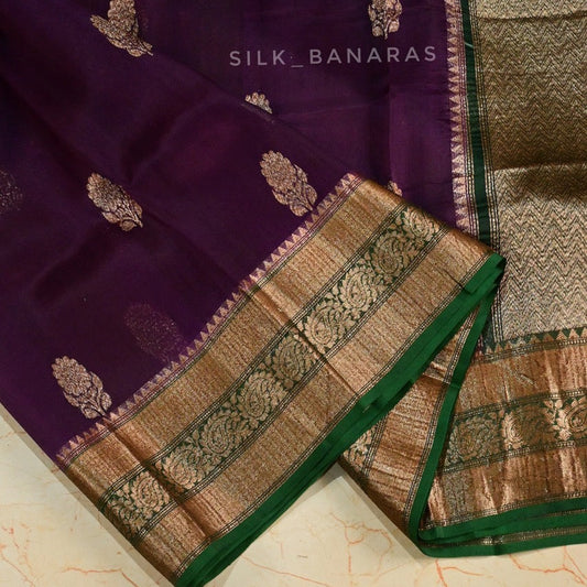 Handloom Organza Dual Shade Saree