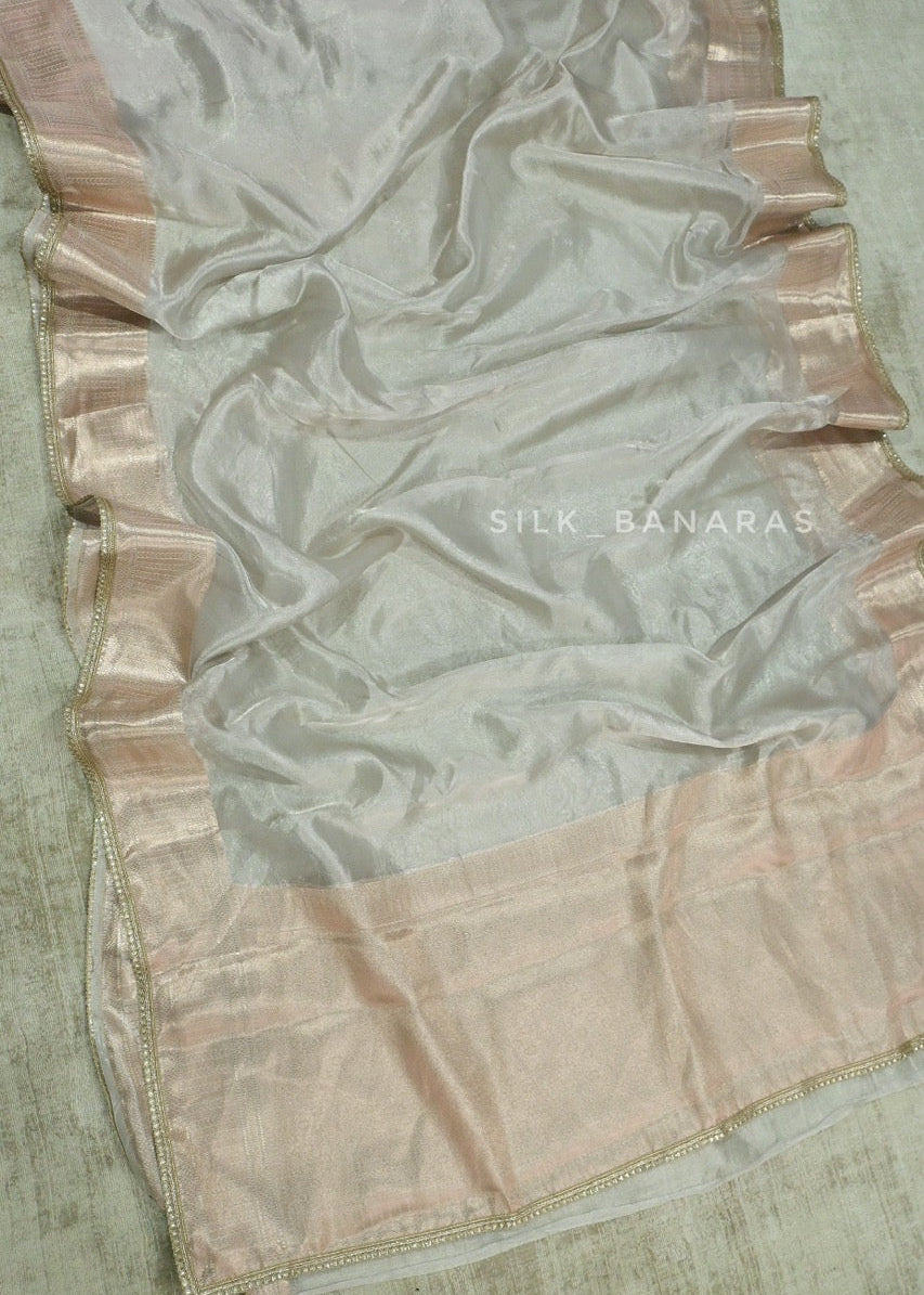 Silver Tissue Saree