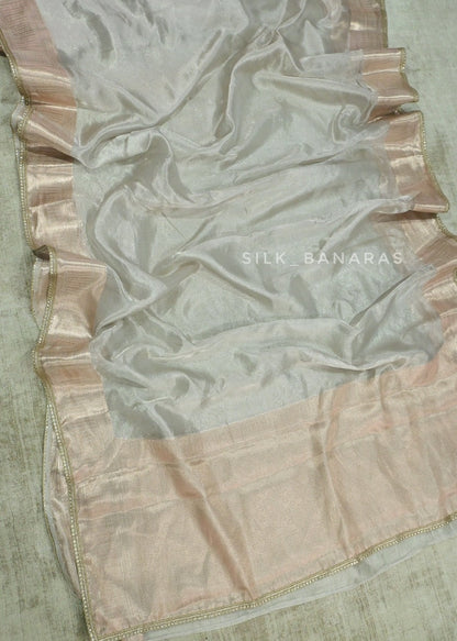 Silver Tissue Saree