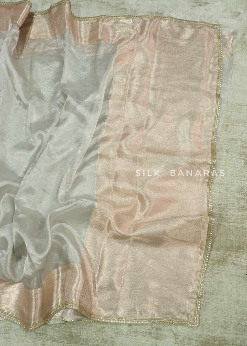 Silver Tissue Saree
