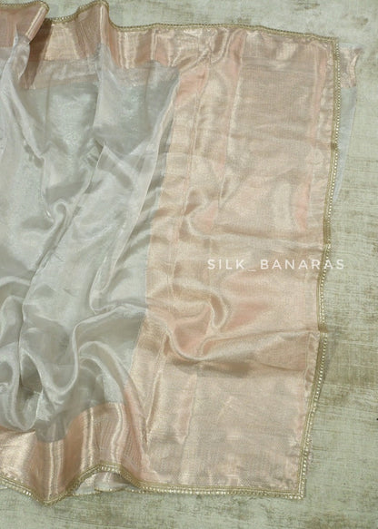 Silver Tissue Saree