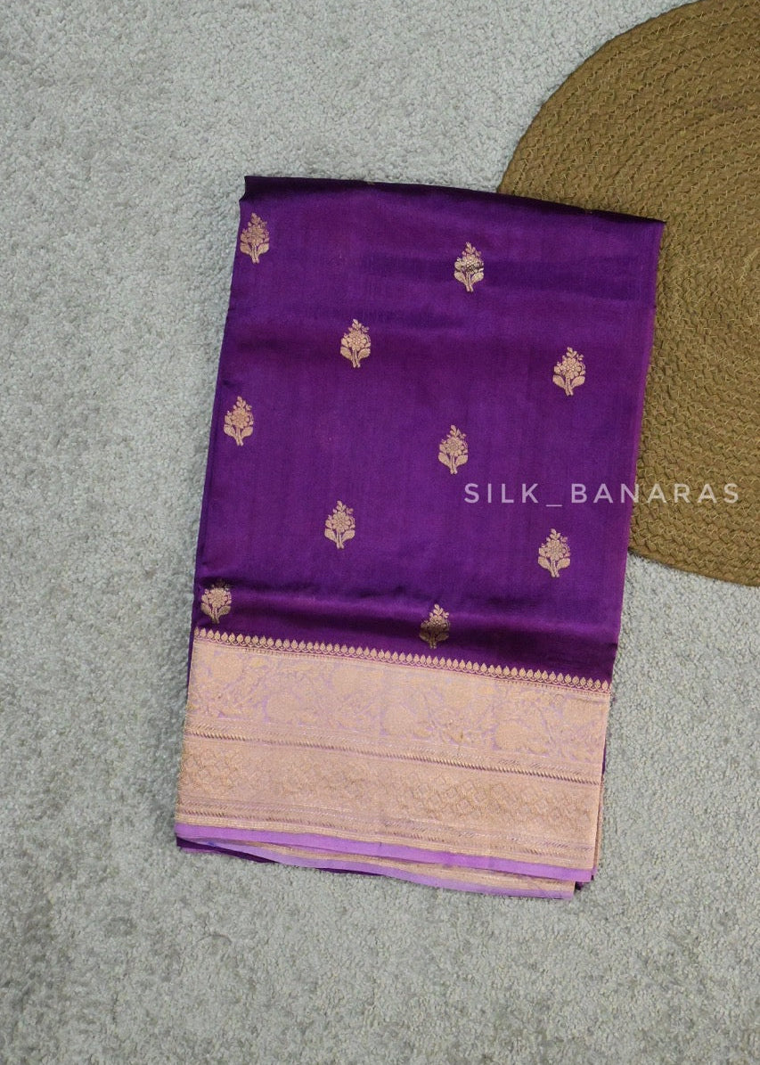 Purple Lightweight Silk Saree