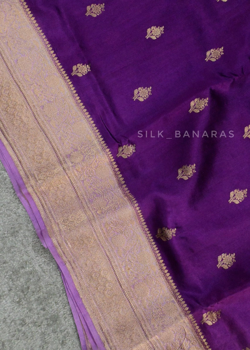 Purple Lightweight Silk Saree