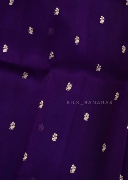 Organza Purple Thin Border Saree