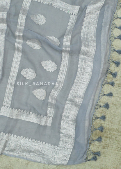 Dual Border Georgette Saree