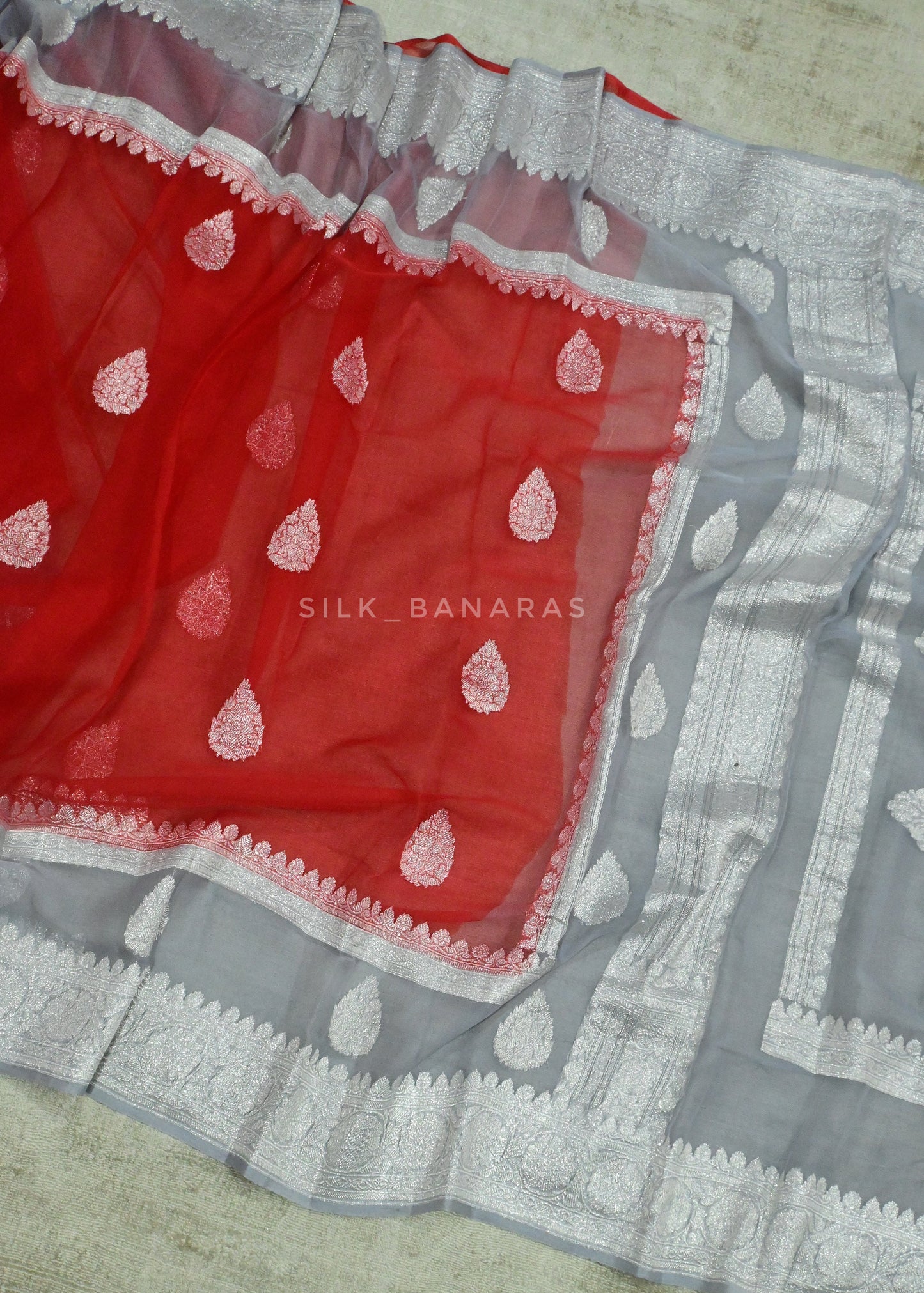 Dual Border Georgette Saree