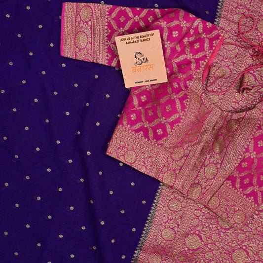 Dual Shaded Designer Blouse Saree