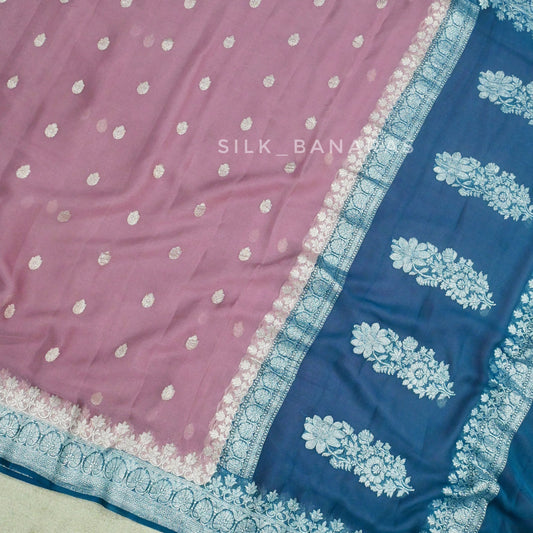 Chiffon Dual Shade Saree