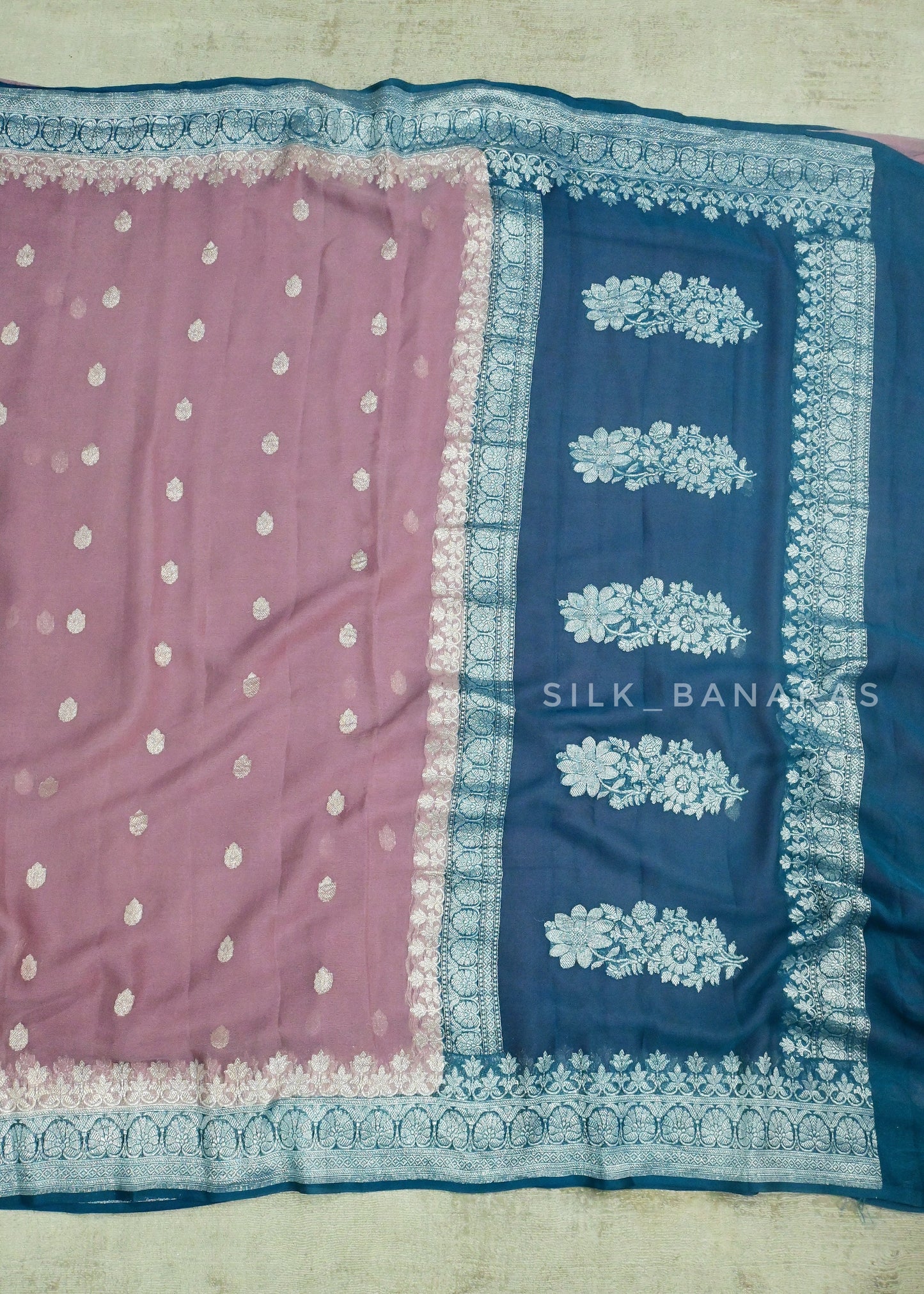 Chiffon Dual Shade Saree