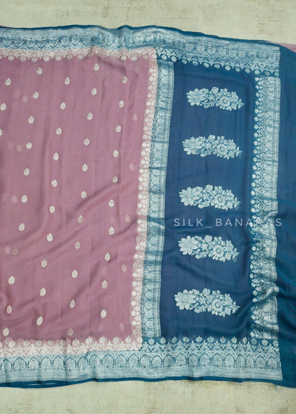 Chiffon Dual Shade Saree