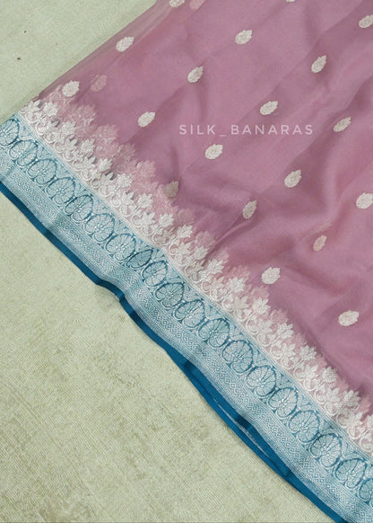 Chiffon Dual Shade Saree