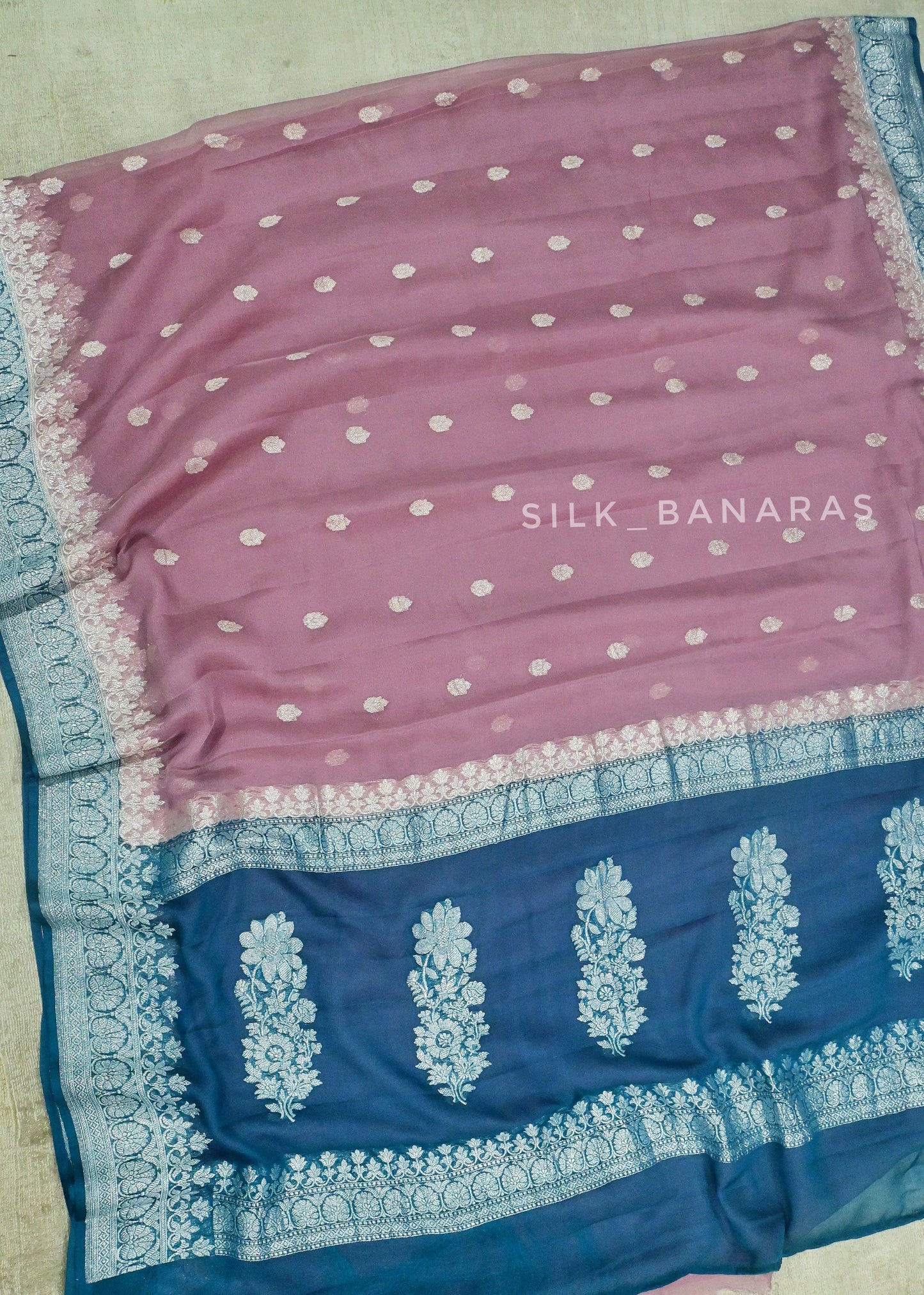 Chiffon Dual Shade Saree