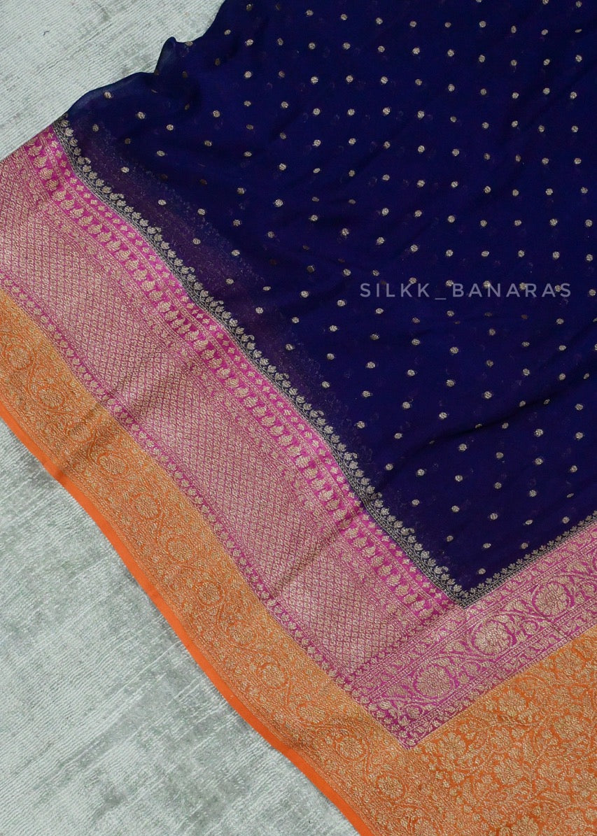 Georgette Skirt 3D Saree