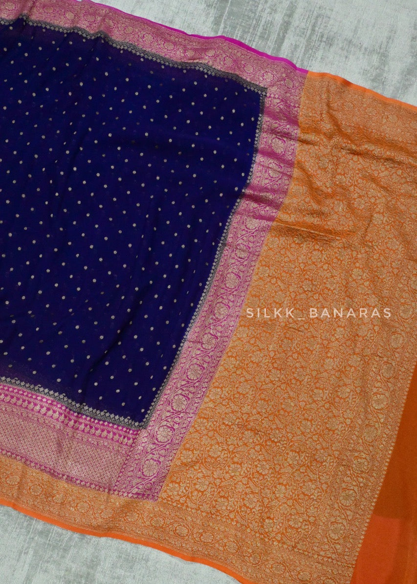 Georgette Skirt 3D Saree