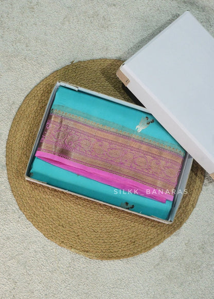 Handloom Pure kora Silk Saree in Silver and Antique butta