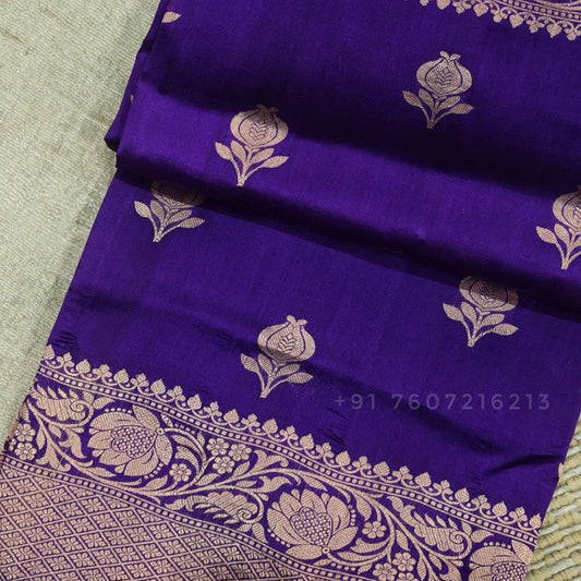 Handwoven Pure Silk Saree in Purple