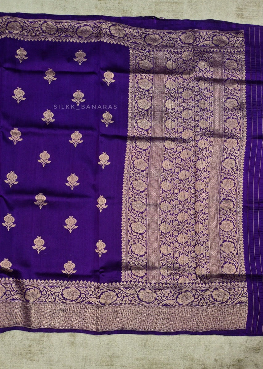 Handwoven Pure Silk Saree in Purple