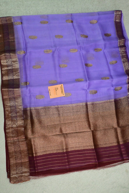 Pure Kora Silk Saree with Antique Zari Work