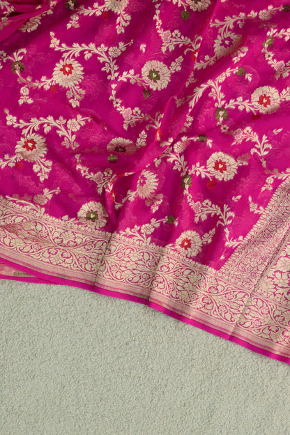 Khaddi Georgette Minakari saree
