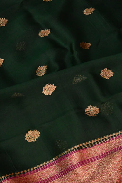 Handwoven pure Kora Organza silk saree