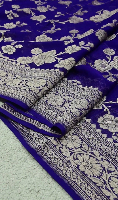 Beautiful Banarasi pure Khaddi Georgette saree
