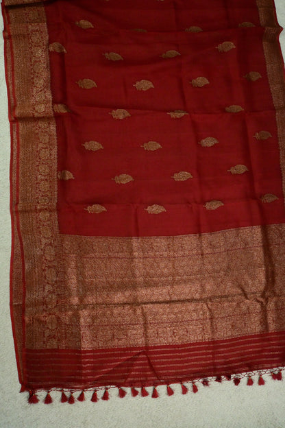 Handwoven pure Kora organza silk saree