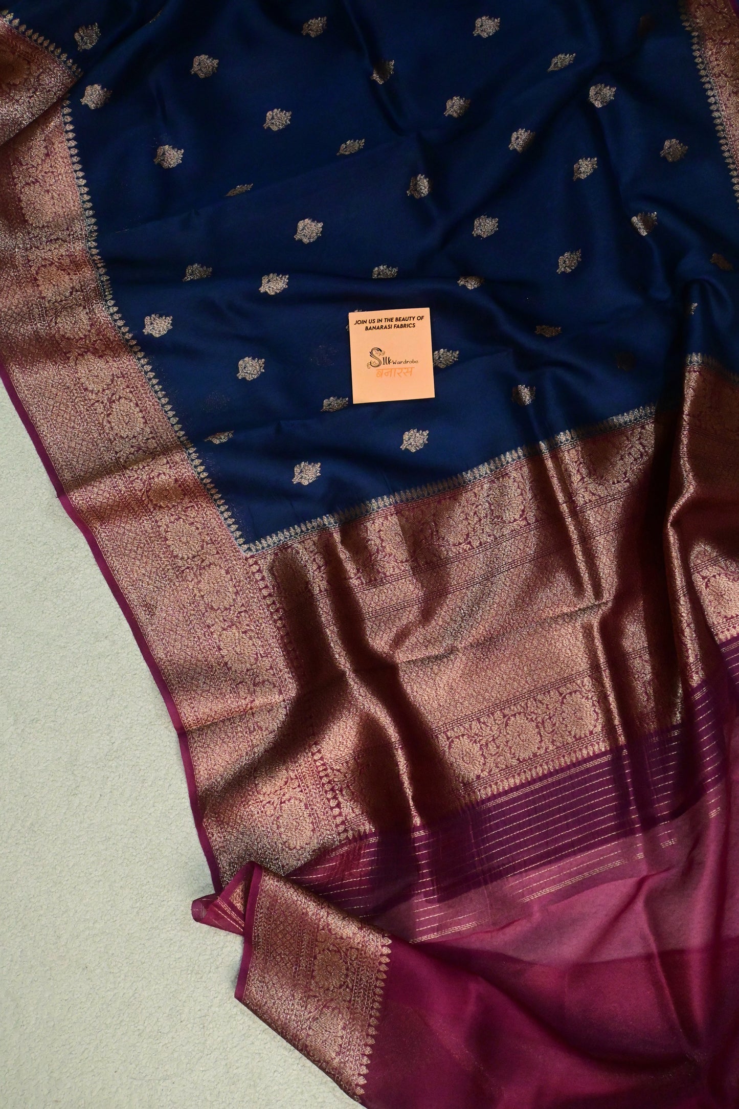 Classic dual shade handwoven pure Kora organza saree