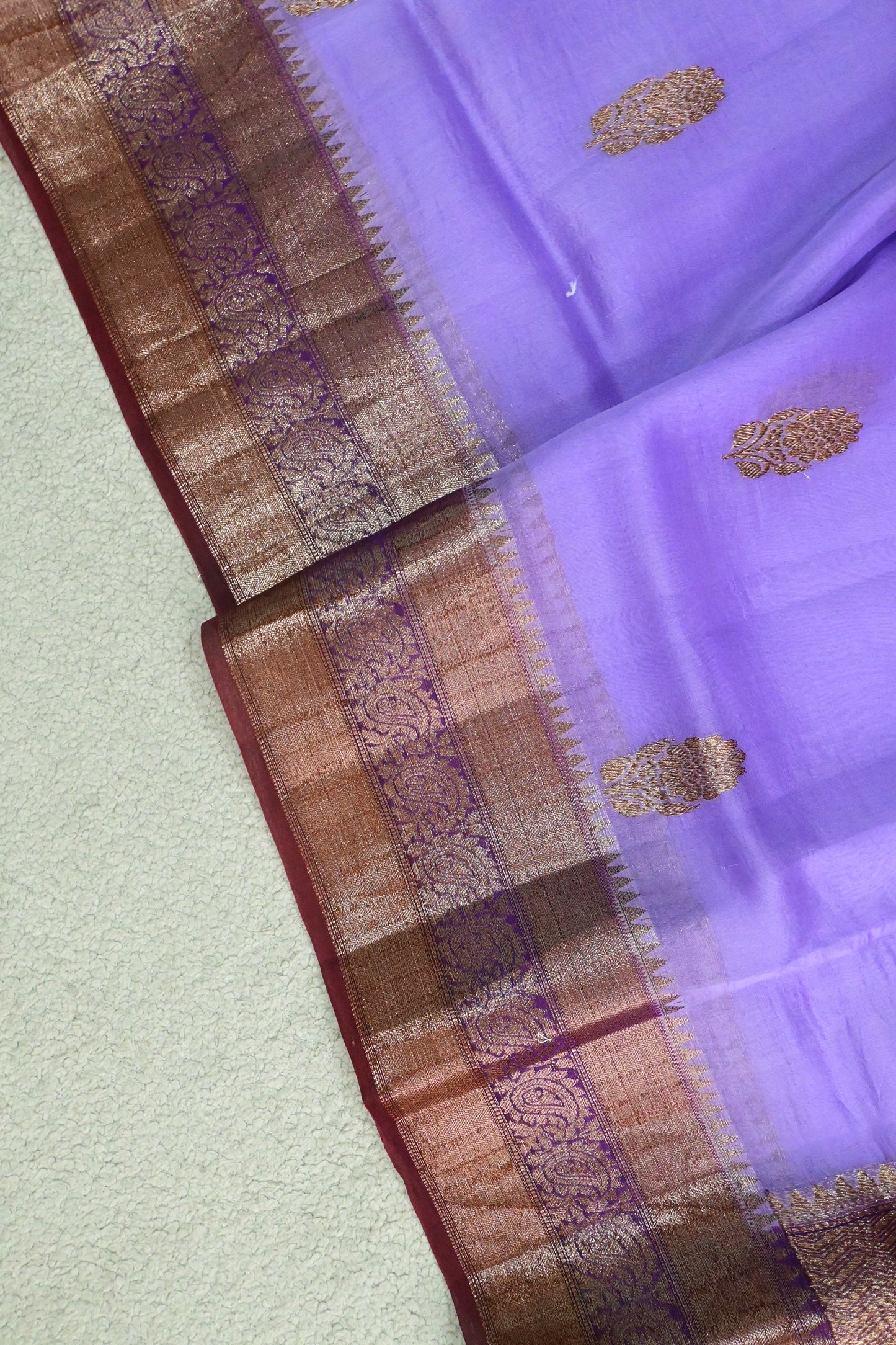 Pure Kora Silk Saree with Antique Zari Work