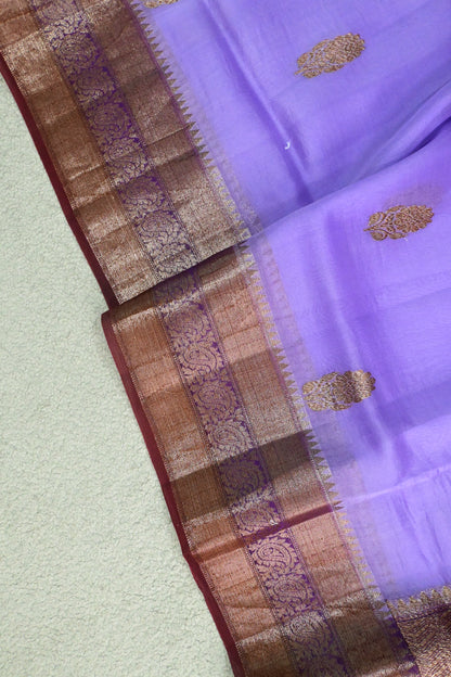 Pure Kora Silk Saree with Antique Zari Work
