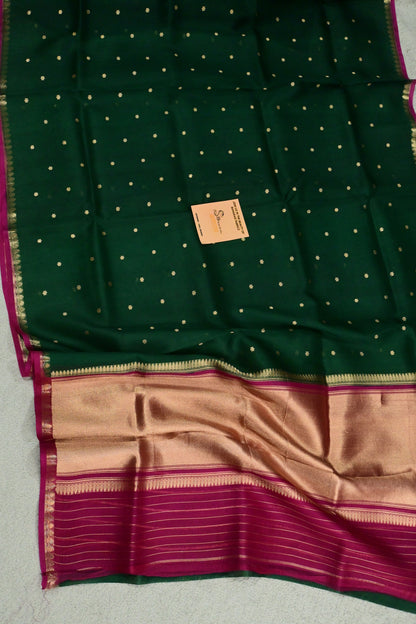 Handwoven pure minimal design Kora organza saree