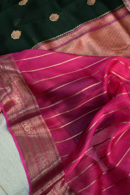 Handwoven pure Kora Organza silk saree