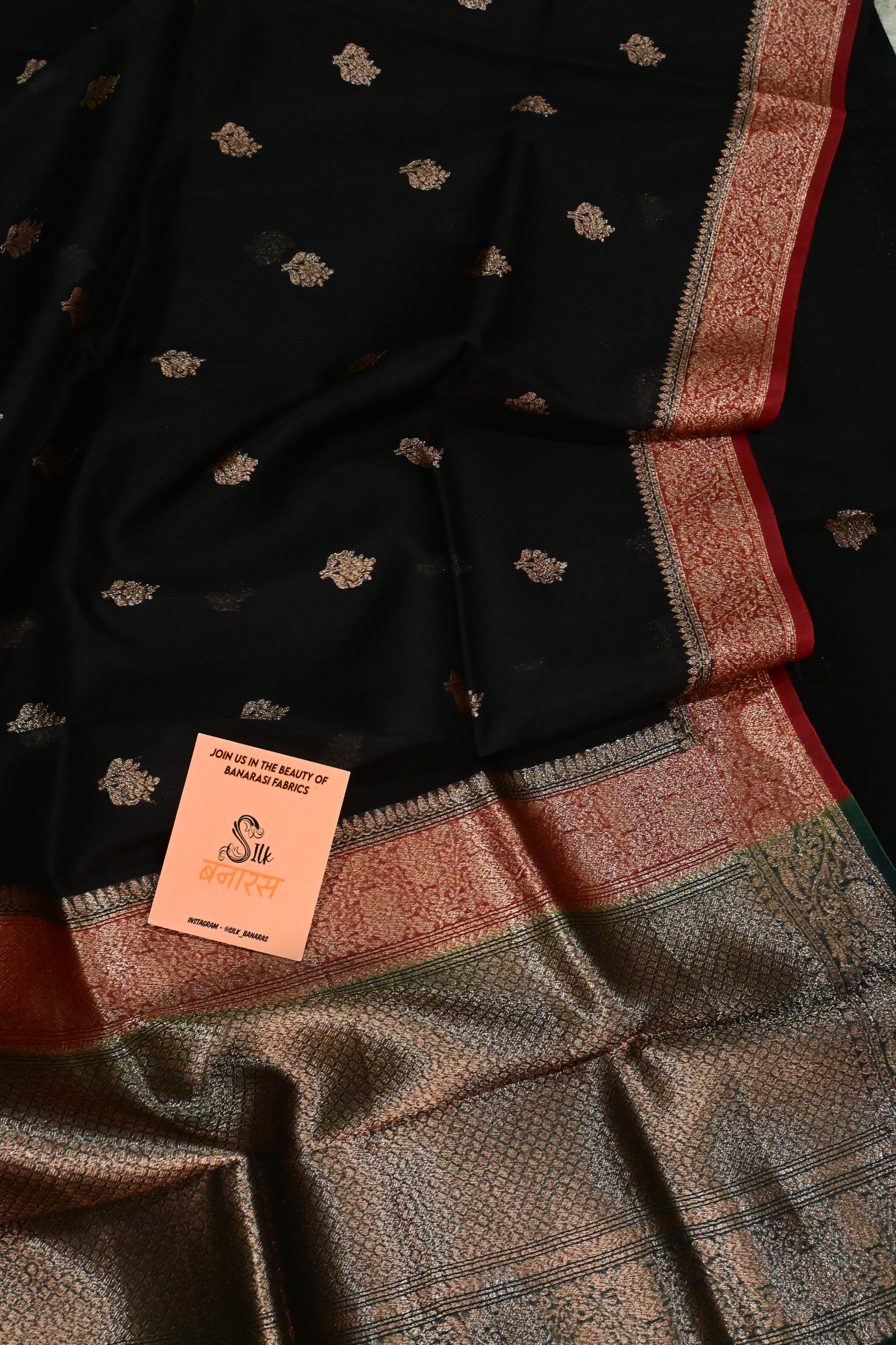 Handloom Pure Kora Organza Banarasi Saree with Antique Zari Weaving