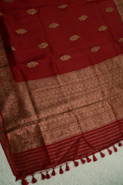 Handwoven pure Kora organza silk saree