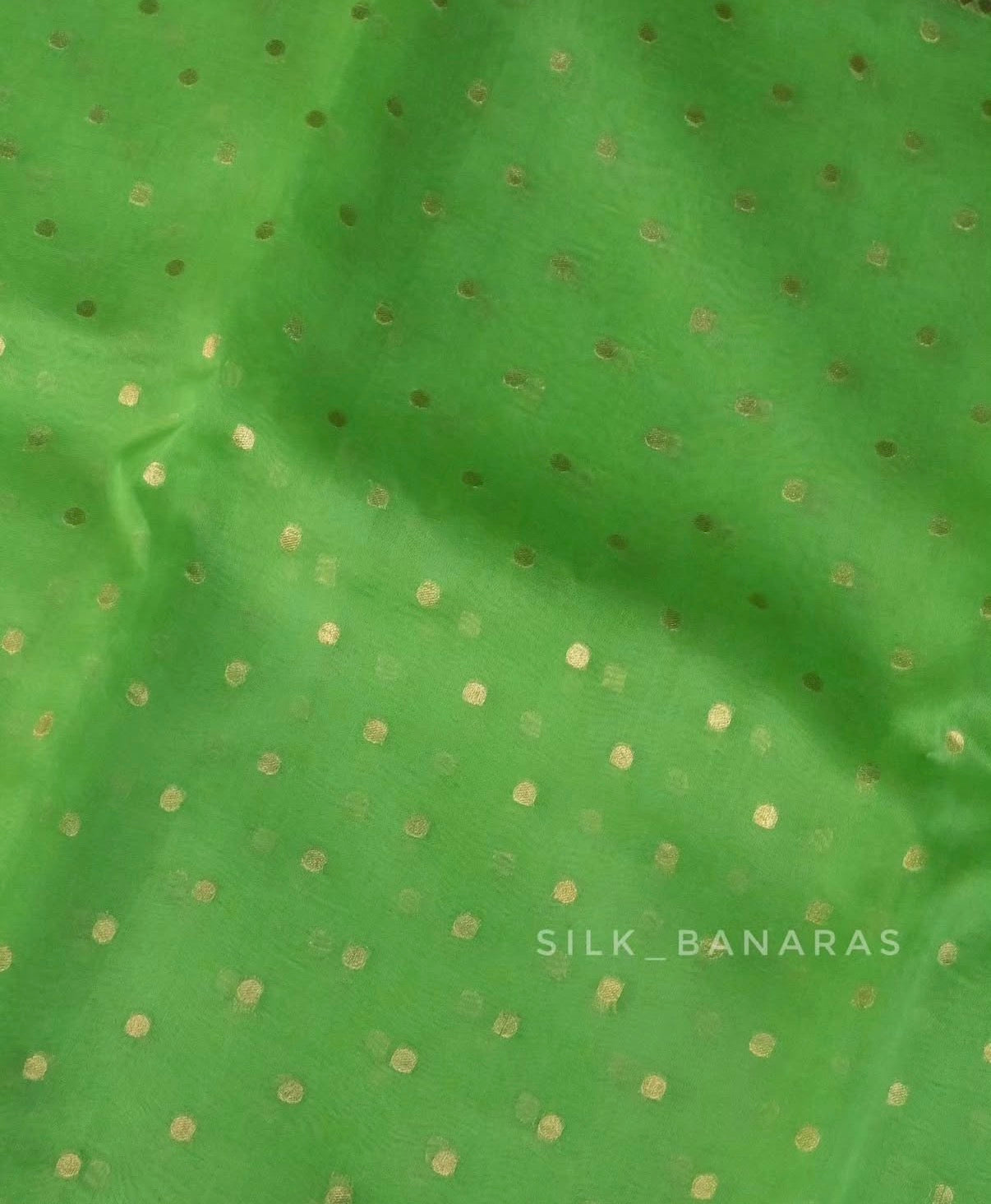Pure Kora Organza Silk Saree – Bright Green & Aqua Blue