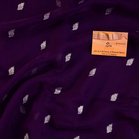 Handwoven Chiffon Purple with Sage Green