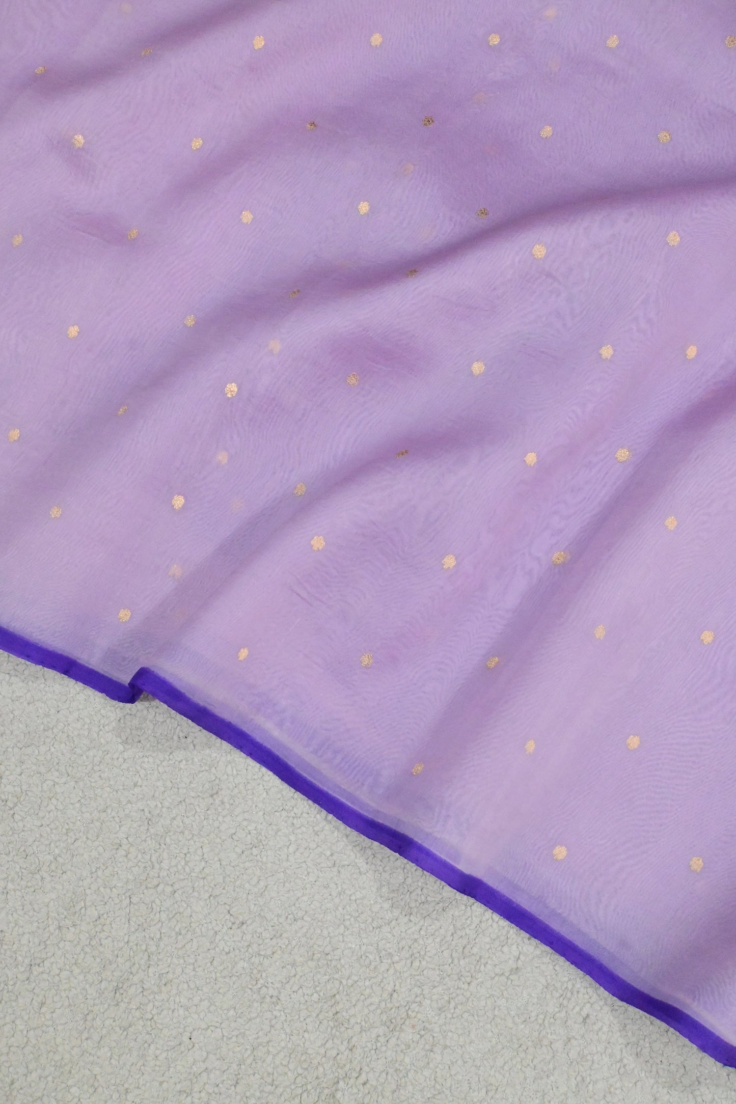 Classic lavender handwoven pure Kora organza