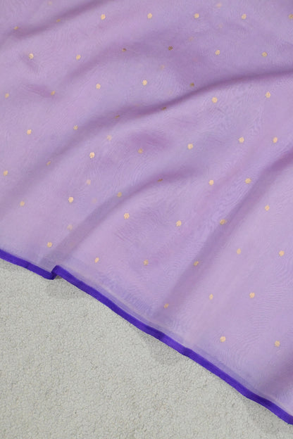 Classic lavender handwoven pure Kora organza