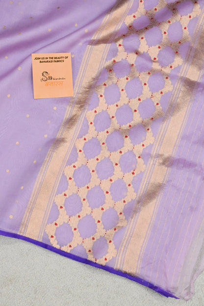 Classic lavender handwoven pure Kora organza