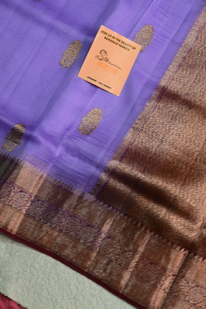 Pure Kora Silk Saree with Antique Zari Work